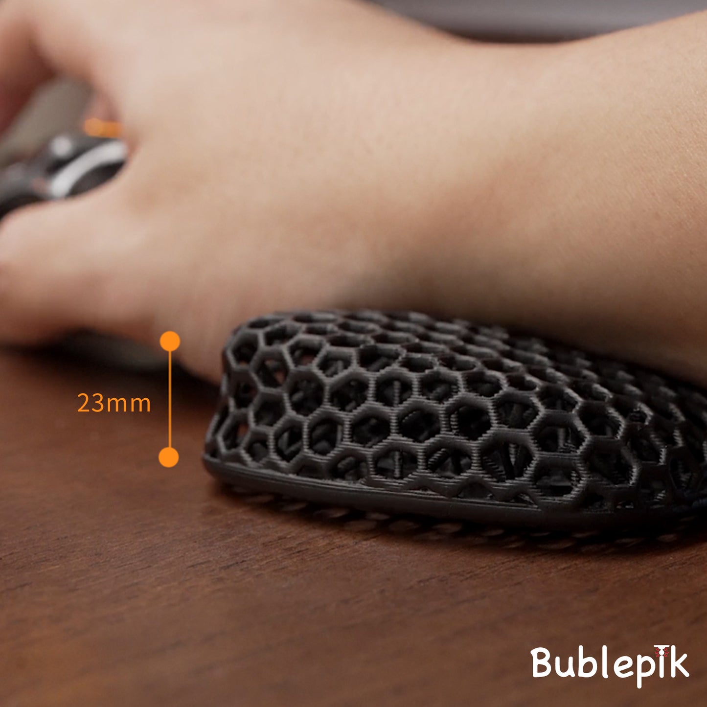 Experience Ultimate Breathability with Bublepik Wrist Rest-Black