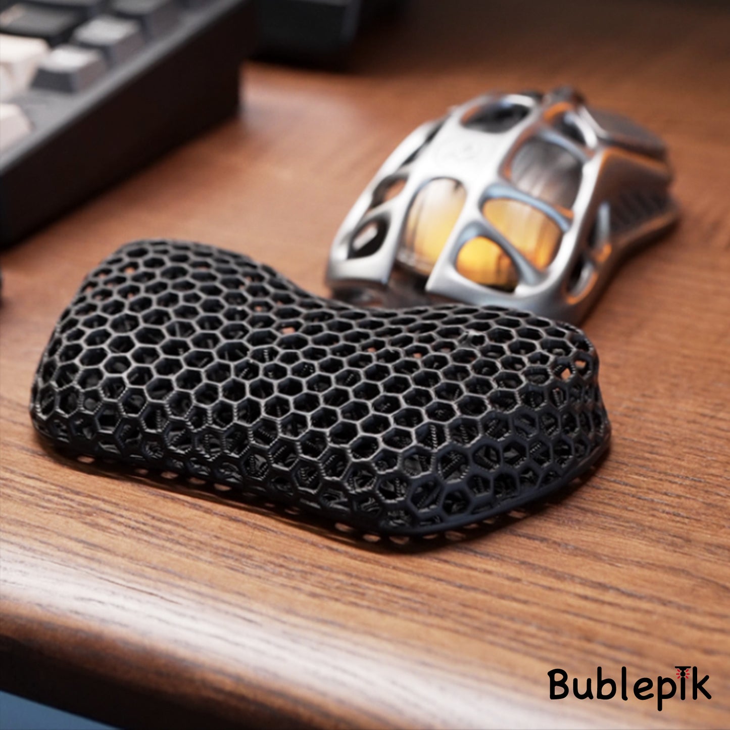 Experience Ultimate Breathability with Bublepik Wrist Rest-Black